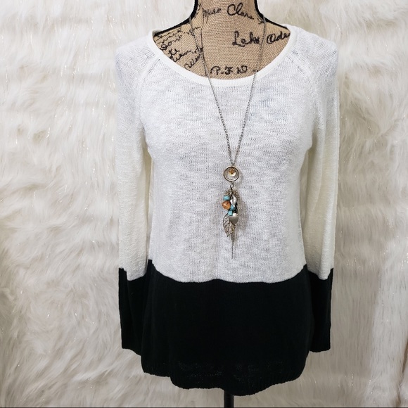 AB Studio Sweaters - AB Studio black and white sweater